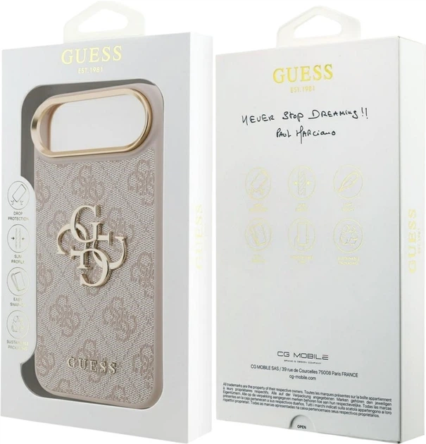 Чохол Guess 4G Big 4G Classic Logo для Apple iPhone Air Rose Gold (GUHCP17M4GMGCPI) - зображення 8