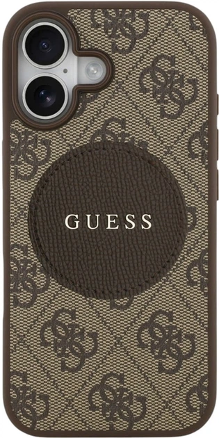 Чохол Guess 4G Circle Classic Logo MagSafe для Apple iPhone 17 Brown (GUHMP17SP4PGRSGW) - зображення 3