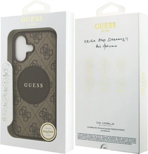 Чохол Guess 4G Circle Classic Logo MagSafe для Apple iPhone 17 Brown (GUHMP17SP4PGRSGW) - зображення 8