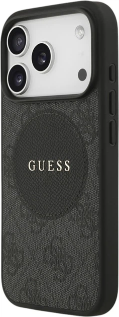 Etui Guess 4G Circle Classic Logo MagSafe do Apple iPhone 17 Pro Black (GUHMP17LP4PGRSGK) - obraz 2