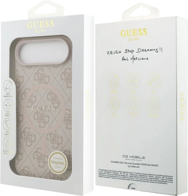 Etui Guess 4G Ring Classic Logo MagSafe do Apple iPhone Air Pink (GUHMP17MG4GFRP) - obraz 8