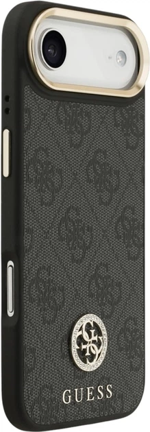 Etui Guess 4G Strass Logo MagSafe do Apple iPhone Air Black (GUHMP17MP4GRMDEK) - obraz 4