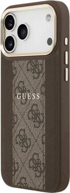 Чохол Guess 4G Stripe MagSafe для Apple iPhone 17 Pro Max Brown (GUHMP17XPG4SEMCW) - зображення 2