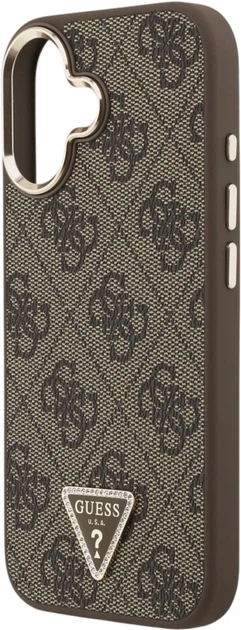 Чохол Guess 4G Triangle Logo MagSafe для Apple iPhone 17 Brown/Gold (GUHMP17SP4GTDGMW) - зображення 6