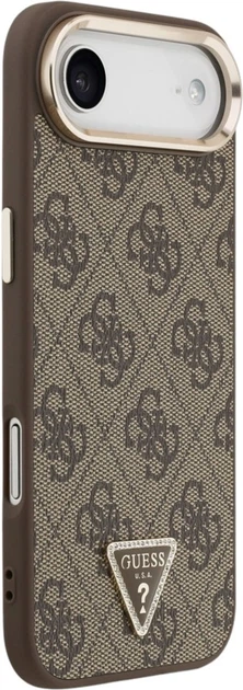 Чохол Guess 4G Triangle Logo MagSafe для Apple iPhone Air Brown/Gold (GUHMP17MP4GTDGMW) - зображення 4
