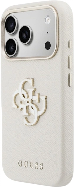 Etui Guess FW Resin Logo do Apple iPhone 17 Pro Max Beige (GUHCP17X5PS4RGGE) - obraz 2