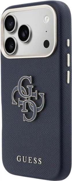 Etui Guess FW Resin Logo do Apple iPhone 17 Pro Max Blue (GUHCP17X5PS4RGGB) - obraz 2