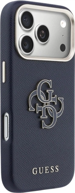 Etui Guess FW Resin Logo do Apple iPhone 17 Pro Max Blue (GUHCP17X5PS4RGGB) - obraz 4