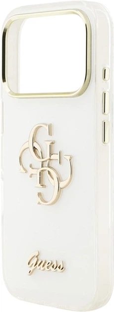 Etui Guess IML 4G Script Metal do Apple iPhone 17 Pro Max White (GUHCP17X5HC4MLSH) - obraz 6