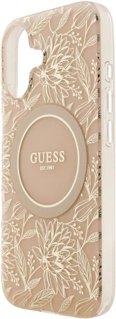 Чохол Guess IML Flowers Electro Pearl Strap MagSafe для Apple iPhone 17 Pink (GUHMP17SHCPOFPP) - зображення 5
