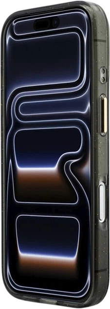 Etui Guess IML Glitters Script Strap MagSafe do Apple iPhone 17 Pro Black (GUHMP17L5HTGSMSK) - obraz 4