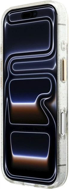 Etui Guess IML Glitters Script Strap MagSafe do Apple iPhone 17 Pro Max Transparent (GUHMP17X5HTGSMSH) - obraz 4