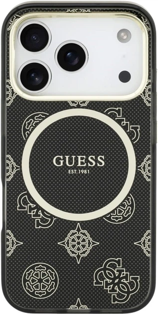 Чохол Guess IML Peony Dot MagSafe для Apple iPhone 17 Pro Black (GUHMP17L5HPOEDK) - зображення 3