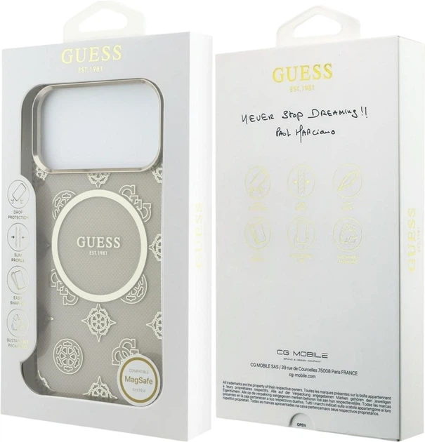 Чохол Guess IML Peony Dot MagSafe для Apple iPhone 17 Pro Max Beige (GUHMP17X5HPOEDE) - зображення 8