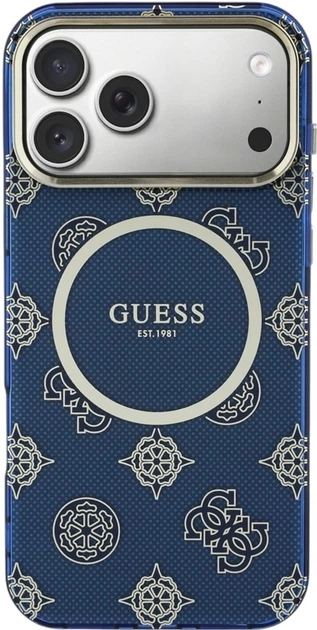 Чохол Guess IML Peony Dot MagSafe для Apple iPhone 17 Pro Max Blue (GUHMP17X5HPOEDB) - зображення 3