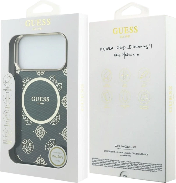 Чохол Guess IML Peony Dot MagSafe для Apple iPhone 17 Pro Max Black (GUHMP17X5HPOEDK) - зображення 8