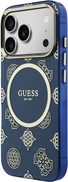 Чохол Guess IML Peony Dot MagSafe для Apple iPhone 17 Pro Blue (GUHMP17L5HPOEDB) - зображення 2