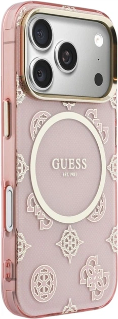 Чохол Guess IML Peony Dot MagSafe для Apple iPhone 17 Pro Pink (GUHMP17L5HPOEDP) - зображення 4