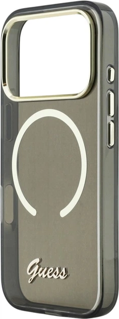 Etui Guess IML Script Metal MagSafe do Apple iPhone 17 Pro Black (GUHMP17L5HTCSMSK) - obraz 6