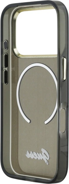 Etui Guess IML Script Metal MagSafe do Apple iPhone 17 Pro Black (GUHMP17L5HTCSMSK) - obraz 7