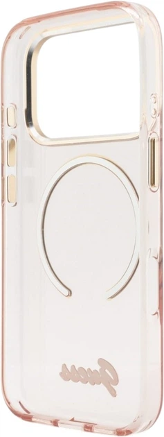 Etui Guess IML Script Metal MagSafe do Apple iPhone 17 Pro Pink (GUHMP17L5HTCSMSP) - obraz 7