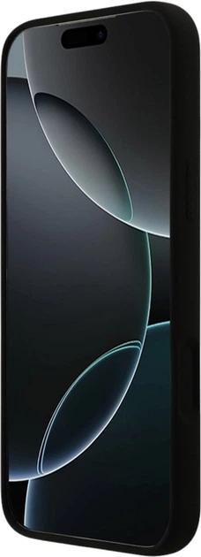 Etui Guess Silicone Logo Strass 4G MagSafe do Apple iPhone 17 Pro Max Black (GUHMP17XM4DGPK) - obraz 5