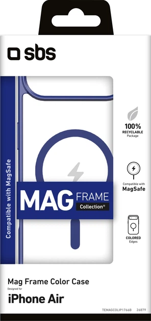 Чохол SBS Mag Frame для Apple iPhone Air Blue (TEMAGCOLIP1766B) - зображення 2