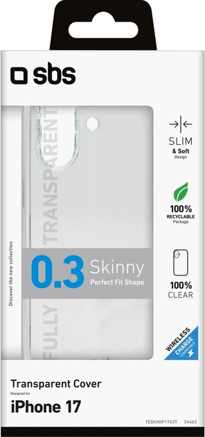 Чохол SBS Skinny Cover для Apple iPhone 17 Transparent (TESKINIP1763T) - зображення 2