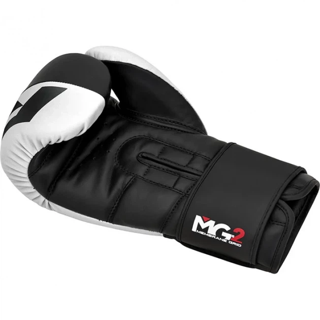 Боксерські Рукавички RDX F4 Boxing Sparring Gloves Hook & Loop Чорно-Білий 10oz (BGR-F4B-10OZ) - изображение 5
