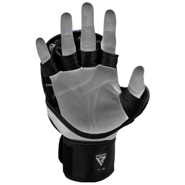 Рукавички Для MMA RDX T6 MMA Sparring Gloves Чорно-Синій S (GGR-T6U-S) - изображение 6