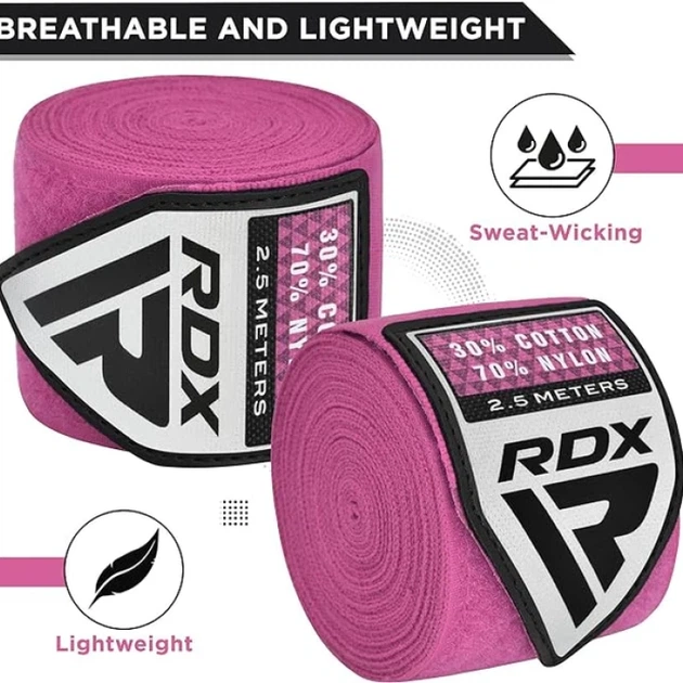 Дитячі HAND WRAPS 2.5 kids RDX Розовий Kids (HWJ-RP) - зображення 2