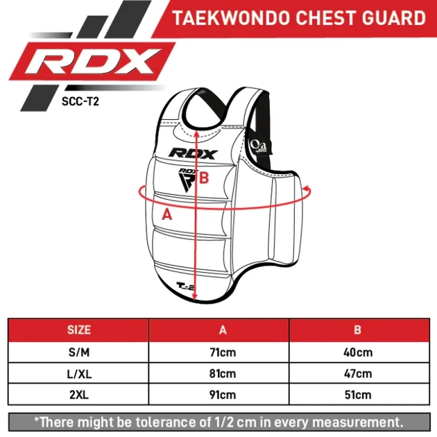 Захисний Жилет Для Карате RDX T2 Karate Chest Guard Червоно-Синій L/XL (SCC-T2R/U-L/XL) - зображення 5