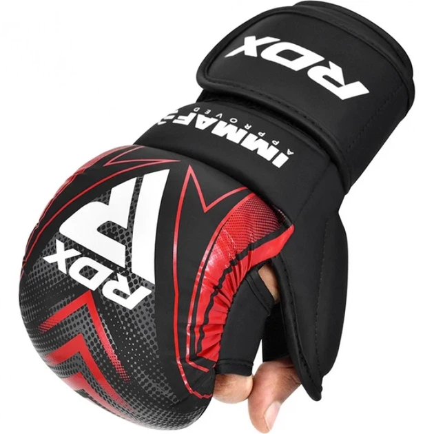 Рукавички Для MMA RDX IMMAF Approved Shooter Grappling Gloves Чорно-Червоний 2XL (GSR-IMF-1R-2XL) - Фото 3 Рукавички Для MMA RDX IMMAF Approved Shooter Grappling Gloves Чорно-Червоний 2XL (GSR-IMF-1R-2XL) - изображение 3