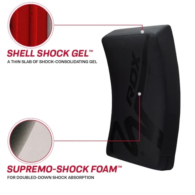 Пад Для Тайського Боксу RDX T15 Noir Kick Shield Чорний - зображення 6