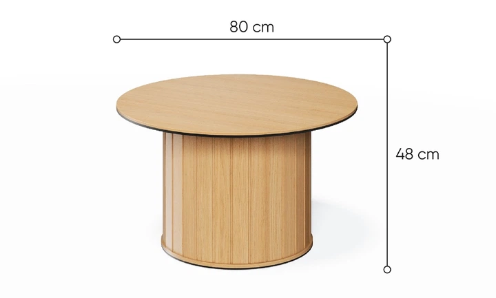 Стіл журнальний Ротто / Rotto 80x80x48 дуб - Фото 3 Стіл журнальний Ротто / Rotto 80x80x48 дуб - зображення 3