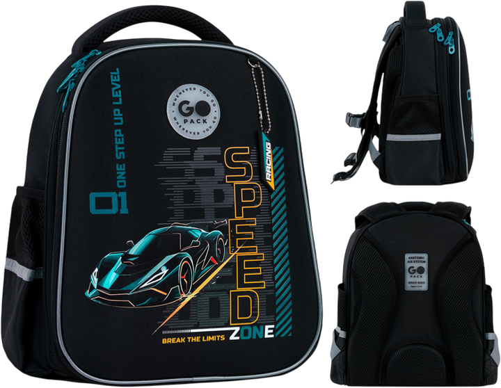 Рюкзак GoPack Напівкаркасний Education Speed Zone 34.5x26x12.5 см Чорний (GO26-165S-5) - зображення 2