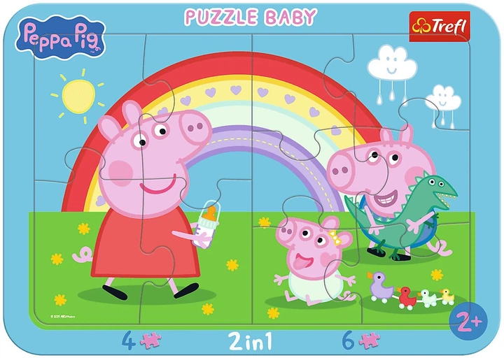 Пазл рамковий Trefl Baby Свинка Пеппа: Маленька Пеппа 10 елементів 80030 (5900511800302) - зображення 1