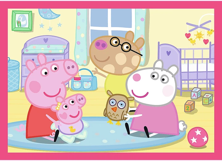 Zestaw puzzle Trefl 4 w 1 Peppa Pig: Peppa uwielbia przygody 12/15/20/24 elementów 34672 (5900511346725) - obraz 3