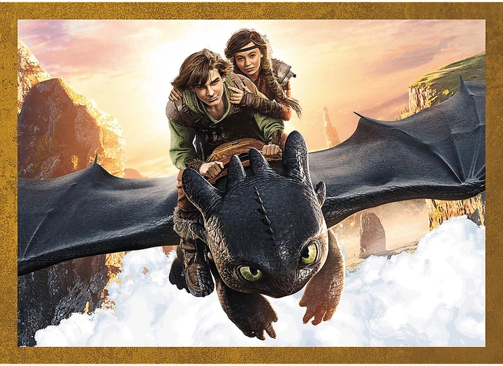 Набір пазлів Trefl 4в1 Як приборкати дракона: Драконячі дні 35/48/54/70 елементів 34678 (5900511346787) - зображення 4