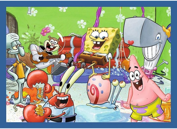 Zestaw puzzle Trefl 4 w 1 Sponge Bob: Podwodne życie Sponge Boba 35/48/54/70 elementów 34674 (5900511346749) - obraz 3