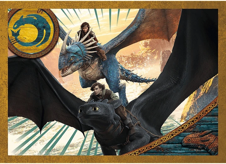 Набір пазлів Trefl 4в1 Як приборкати дракона: Драконячі дні 35/48/54/70 елементів 34678 (5900511346787) - зображення 5