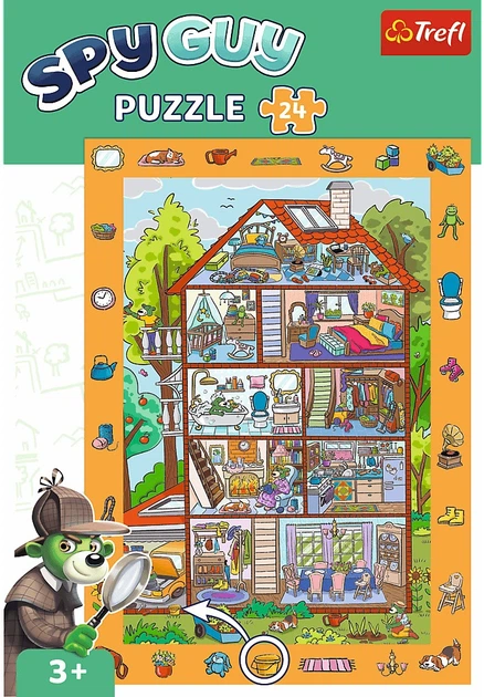 Puzzle Trefl Spy Guy: W domu 24 elementy 15593 (5900511155938) - obraz 2