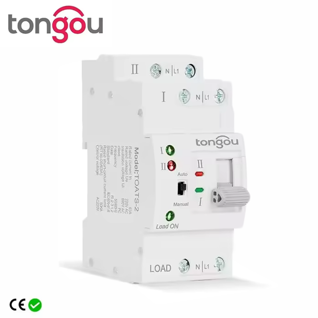 Модульний автоматичний перемикач введення резерву TONGOU TOATS-2 2P (ATS) 63A 220В DIN-рейка - зображення 4