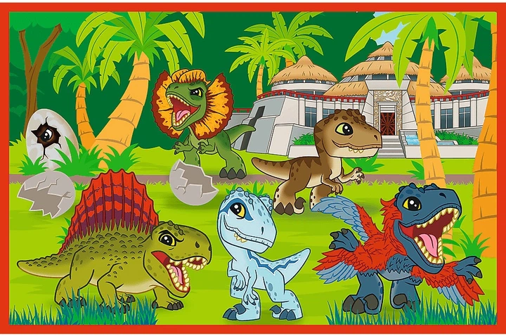 Набір пазлів Trefl Парк Юрського періоду: Маленькі динозаври 2 x 24 елементи 34437 (5900511344370) - зображення 4