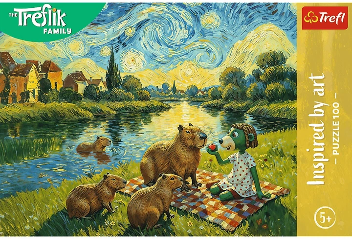 Пазл Trefl Inspired By Art The Treflik Family: Годуючи капібар 100 елементів 16563 (5900511165630) - зображення 2