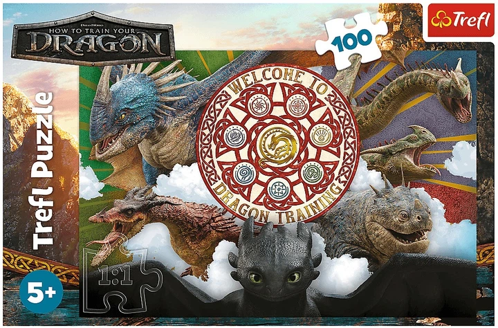 Пазл Trefl How to train your Dragon: Дракони в дії 100 елементів 16524 (5900511165241) - зображення 2