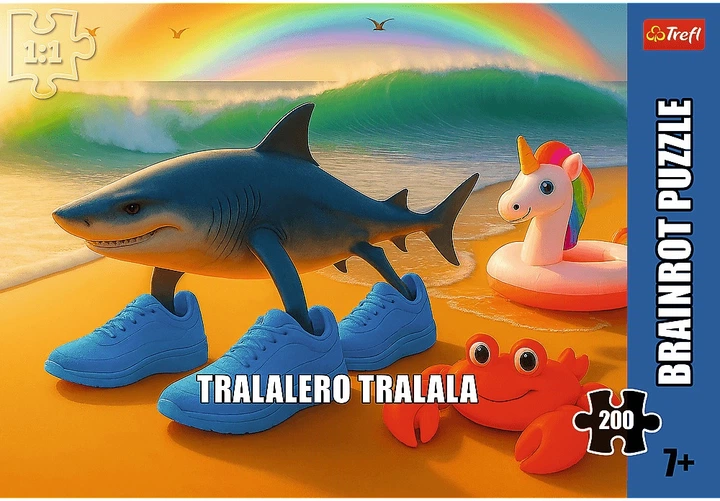 Пазл Trefl BrainRots Tralalero Tralala 200 елементів 13363 (5900511133639) - зображення 2