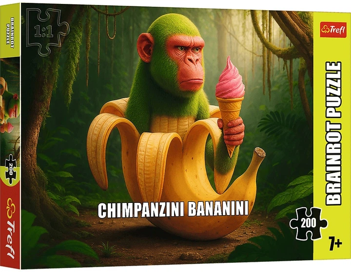 Пазл Trefl BrainRots Chimpanzini Bananini 200 елементів 13365 (5900511133653) - зображення 1