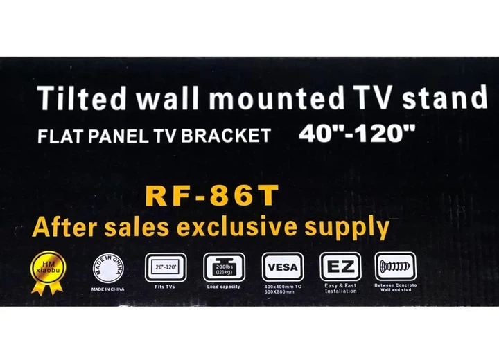 Настенный крепеж для телевизора 40"-120" RF-86T, Универсальный кронштейн для телевизора, держатель на стену - изображение 6