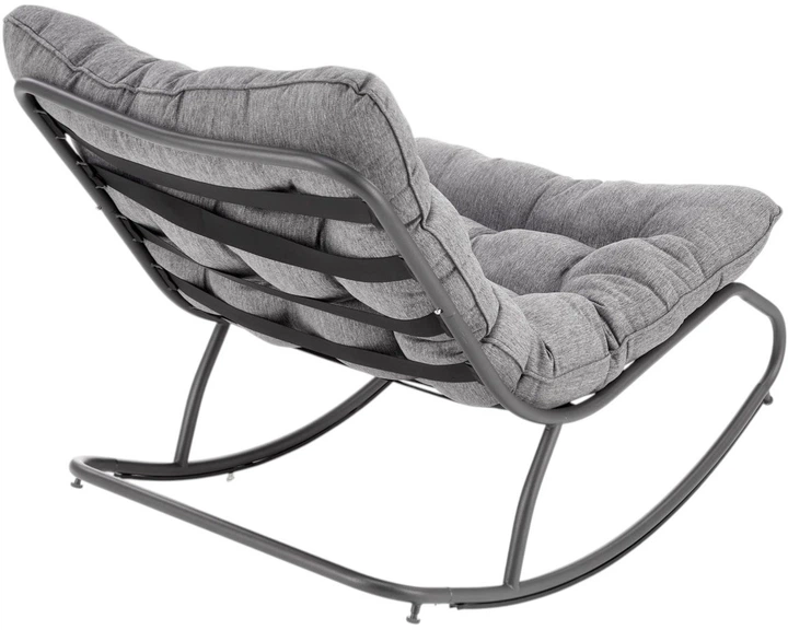 Крісло-гойдалка Halmar Gatto Сіре (5905248125155) - зображення 5